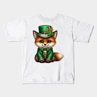 St Patricks Fox Kids T-Shirt